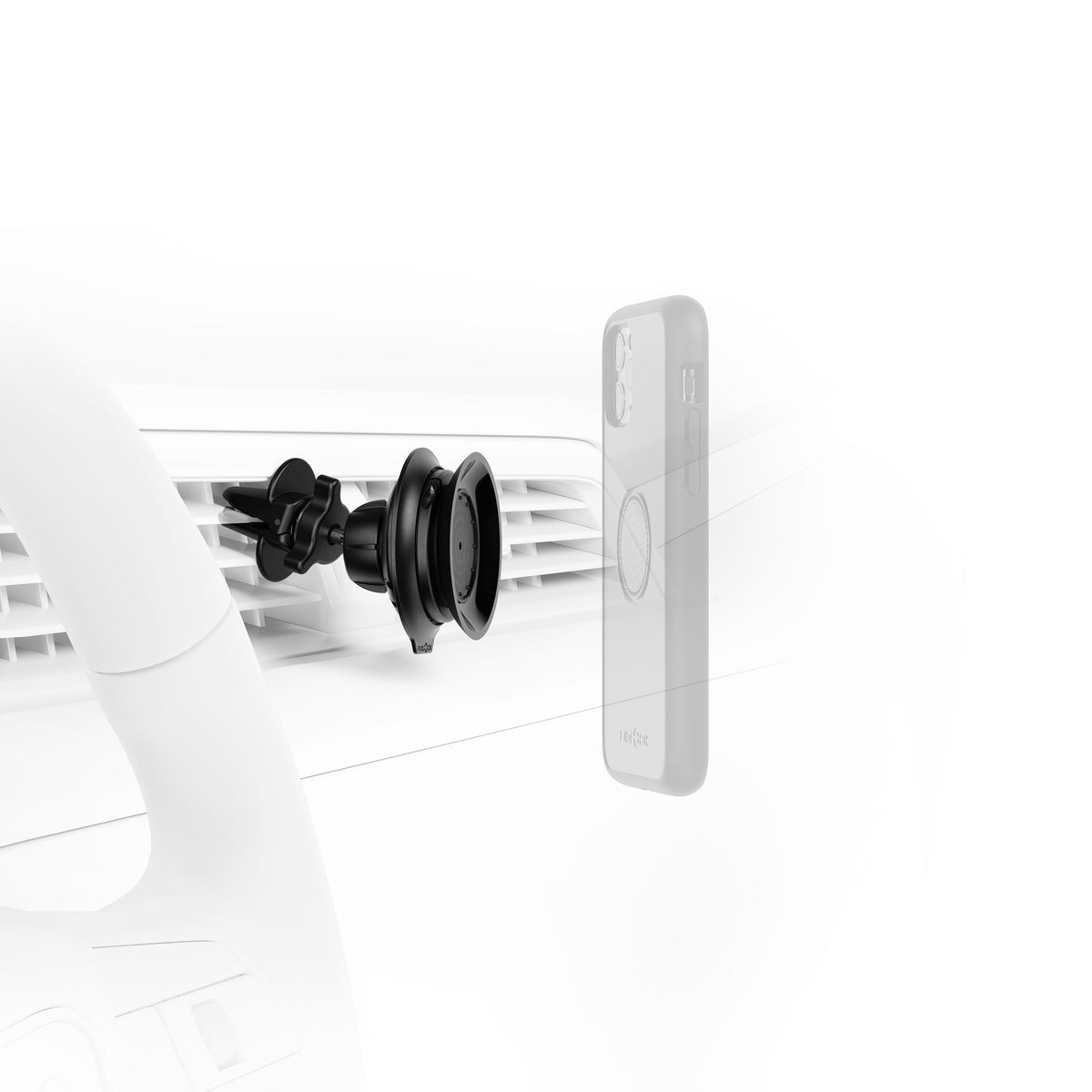 Fidlock בסיס לטלפון לפתח האיורור ברכב, מתקן טלפון לרכב
