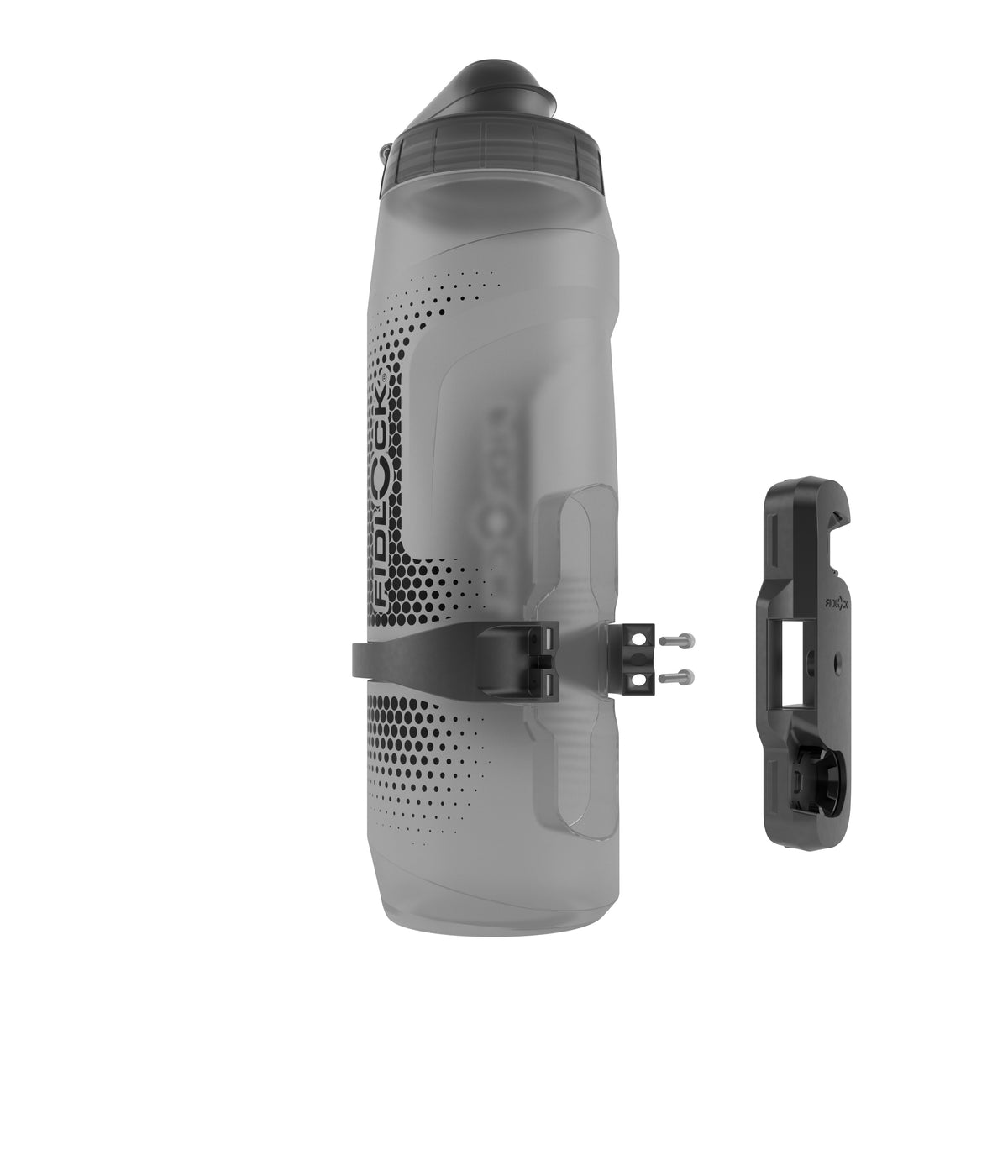 Fidlock Twist bottle 800 שחור שקוף, בקבוק מים מגנטי לאופניים, מבט 4