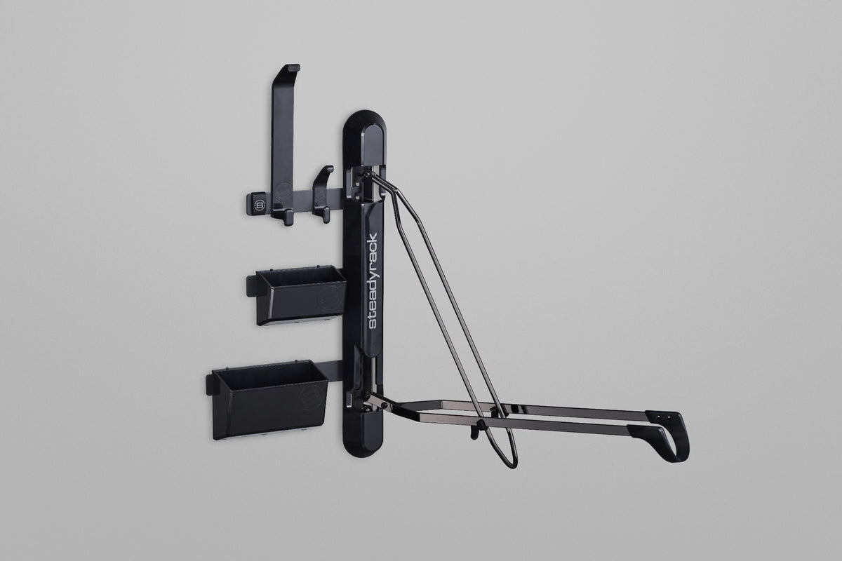Steadyrack GearMate ארגונית לציוד, מתלה אופניים לקיר, מבט 4